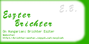 eszter brichter business card